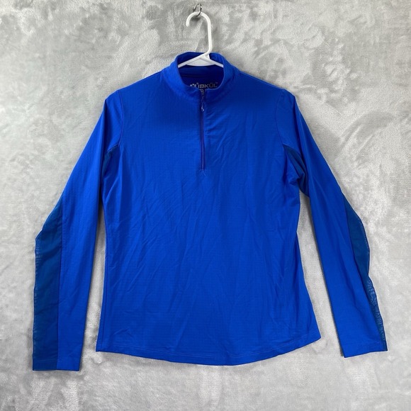 IBKUL Tops - IBKUL Shirt women's Small Active 1/4 Zip Pullover Performance Blue Outdoor UPF